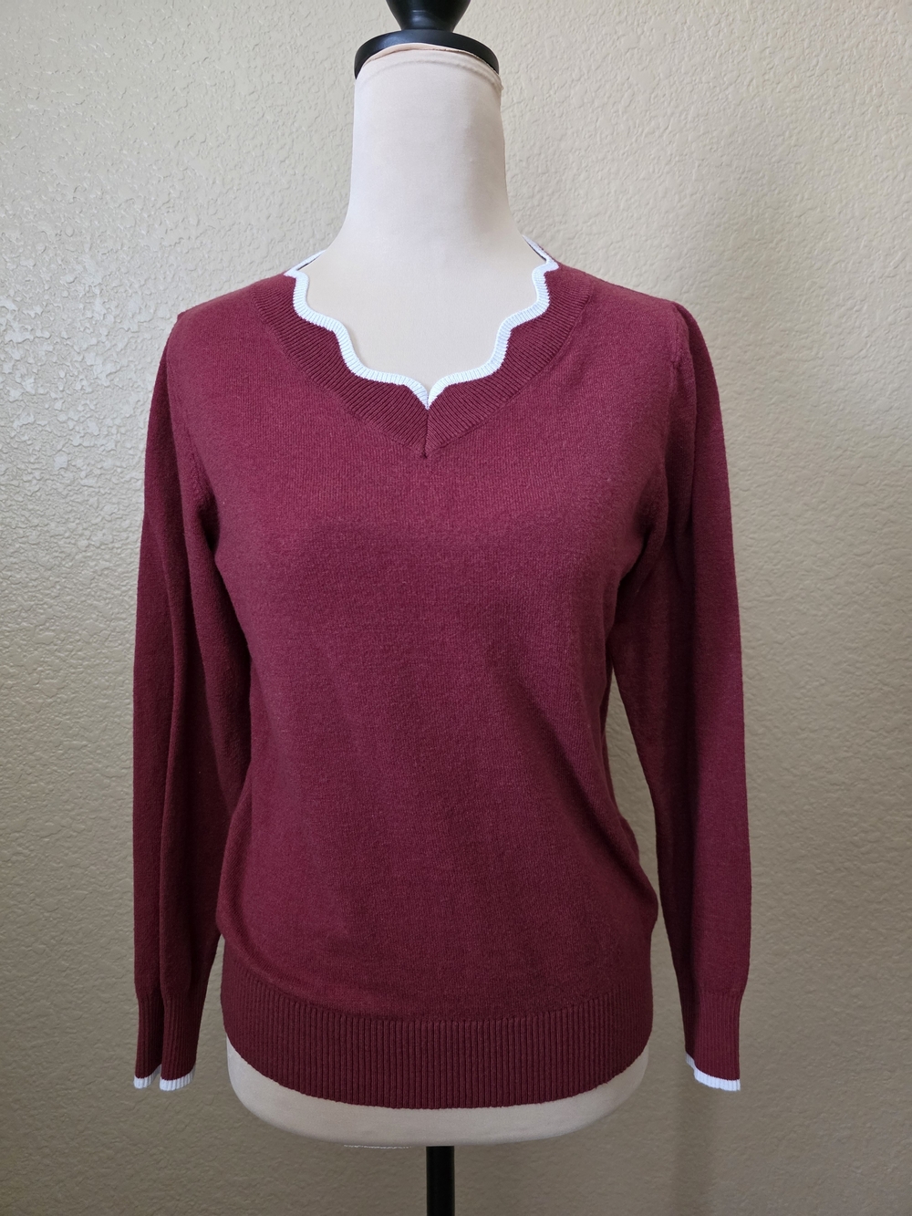 * OFEEFAN V-Neck Sweater Pullover Cozy Lightweight Sweaters Long Sleeve Winter
